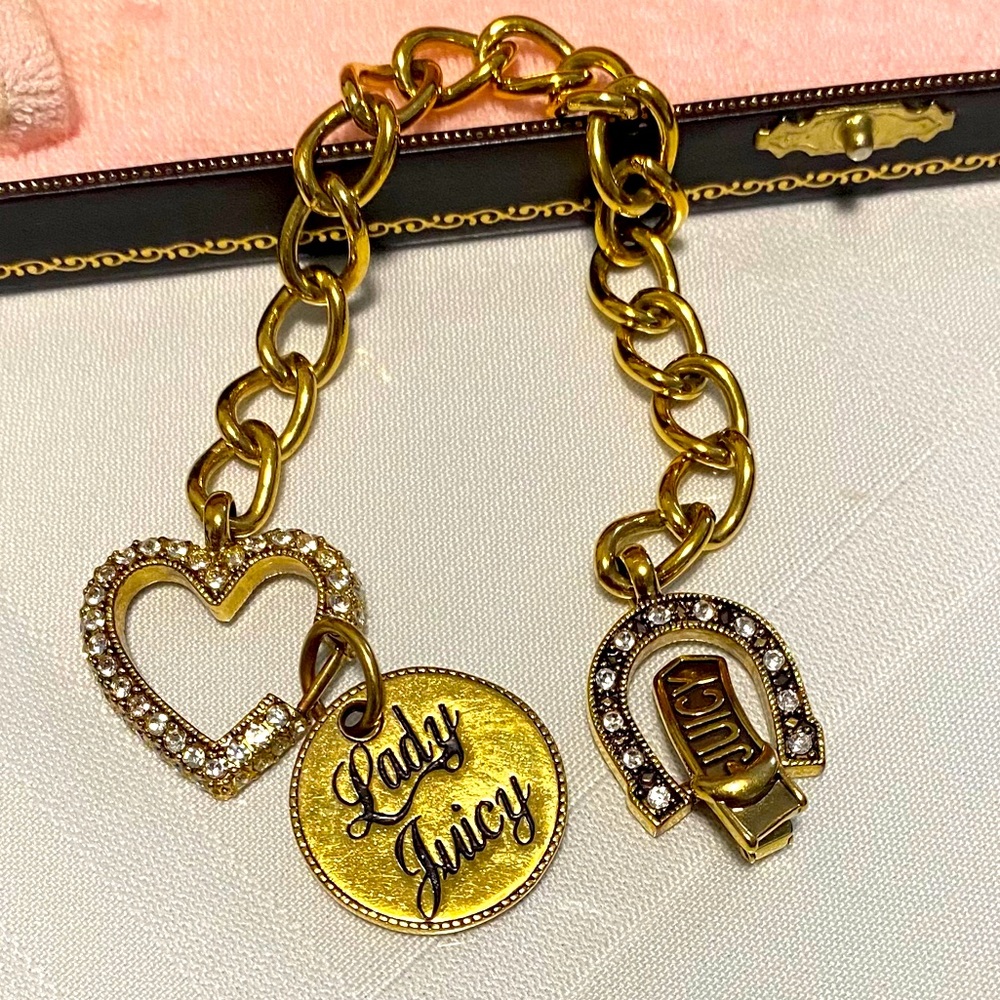 Juicy Couture Crystal Heart Horseshoe Bracelet